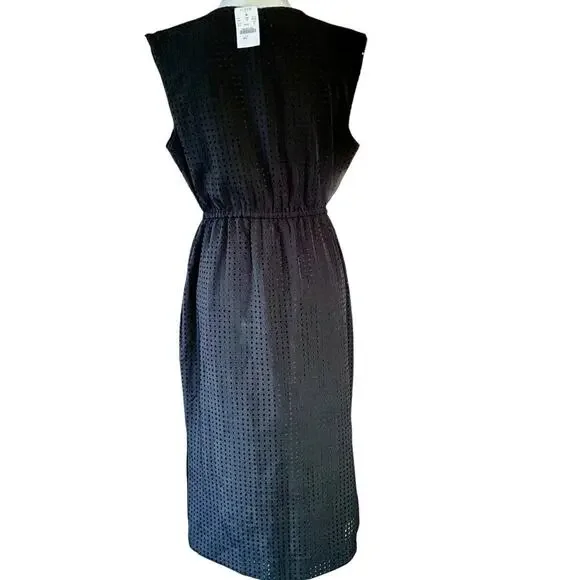 NEW with tags J. Crew Laser Cut Black Easy Sleeveless Dress Size 6 - Picture 5 of 8